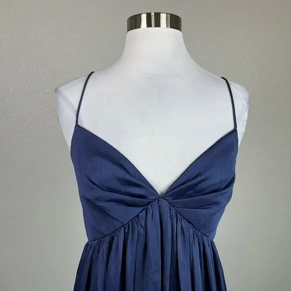 Sachin & Babi Women's Formal Dress Size 10 Blue Chiffon Long A-Line Evening Gown - Picture 7 of 12